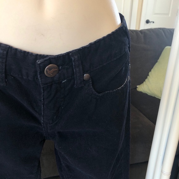 FREE PEOPLE BLACK CORDUROY SKINNY LEG PANTS - Picture 6 of 8